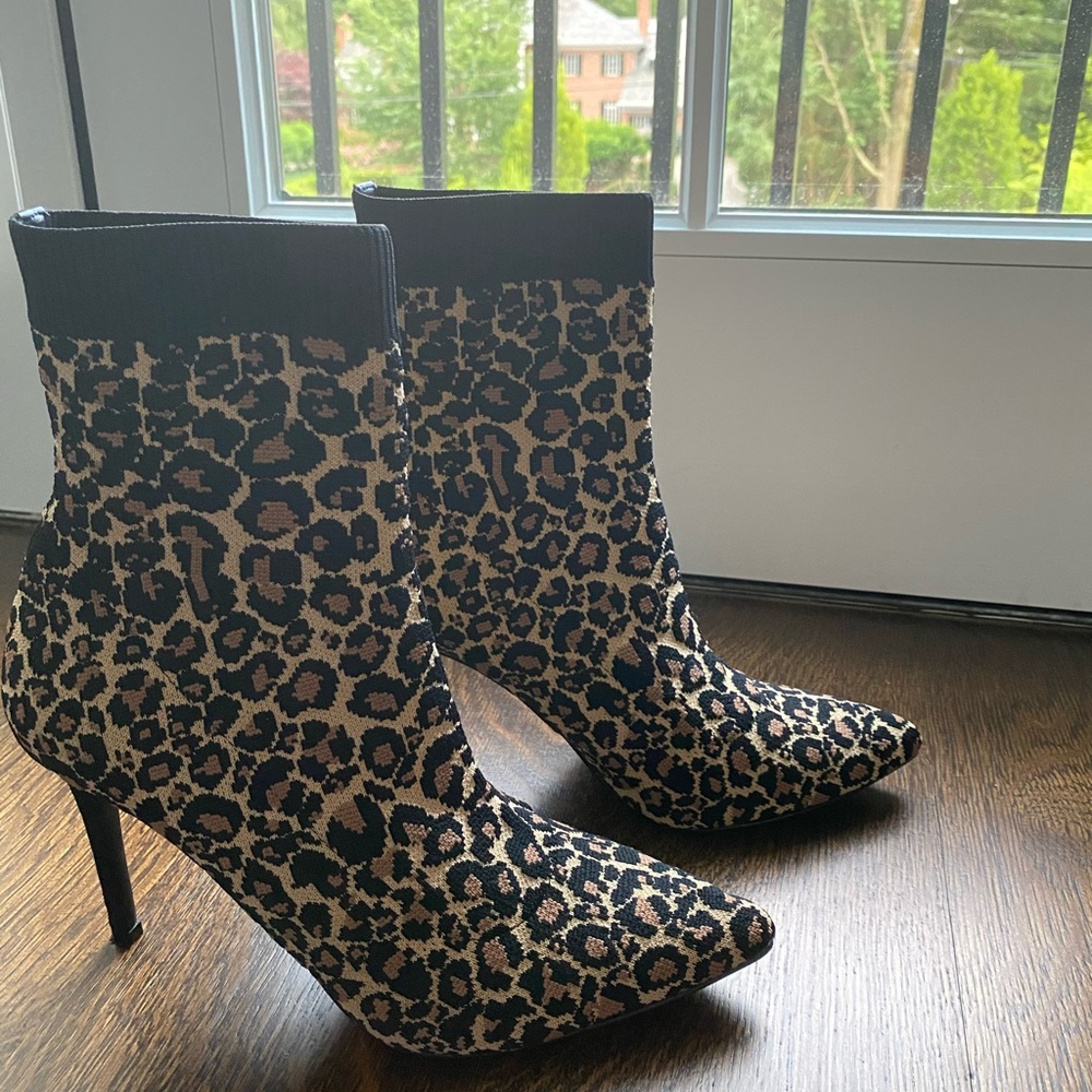 Cheetah knit boots!!